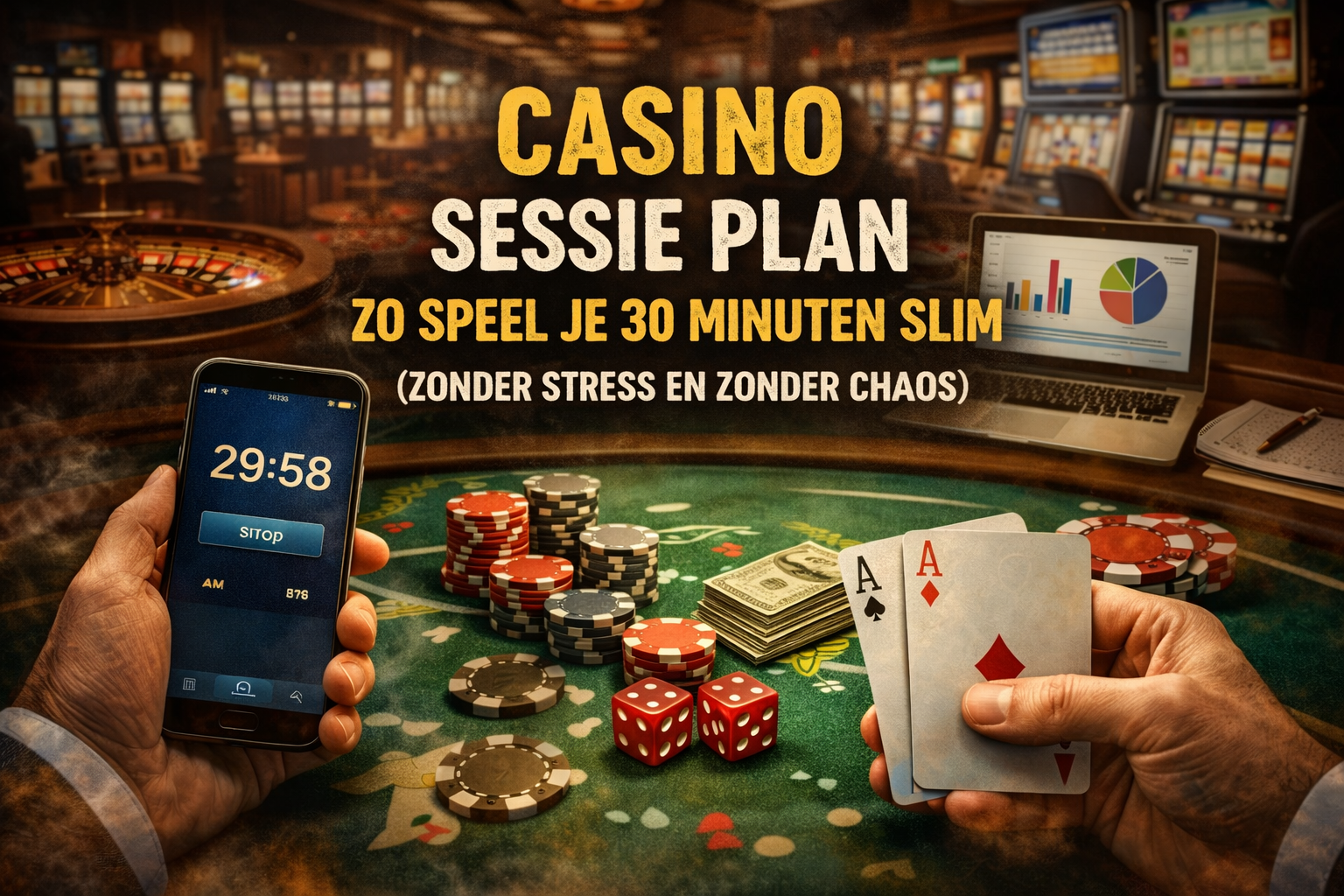 Casino sessie plan: zo speel je 30 minuten slim (zonder stress en zonder chaos)
