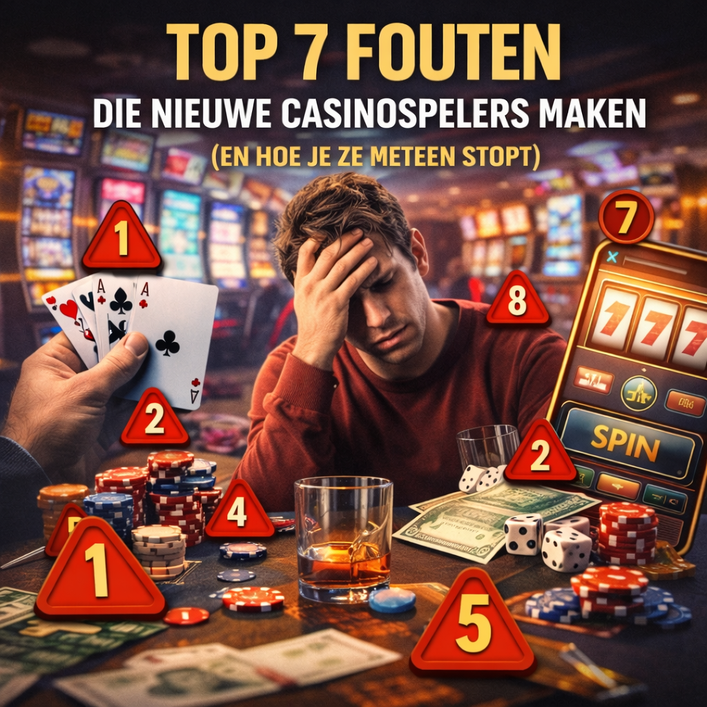 Top 7 fouten die nieuwe casinospelers maken (en hoe je ze meteen stopt)